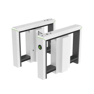 A singe-lane flap barrier turnstile with switchable reader panel