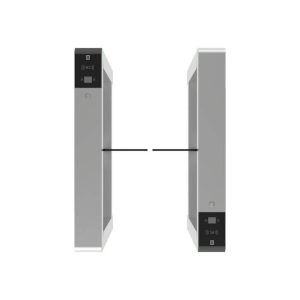A swing barrier with reserved mounting hole for facial recognition terminal
