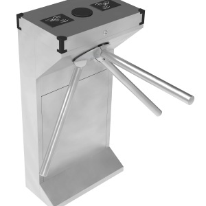 A tripod turnstile with a reserved mounting hole for facial recognition terminal
