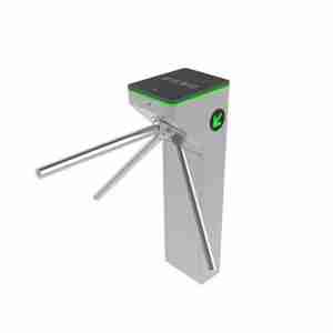 Bi-directional tripod turnstile with arm drop function