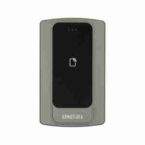 Image of Armatura EP10 Series - EP10C - Smart Reader with black screen, wifi icon, and grey color cover